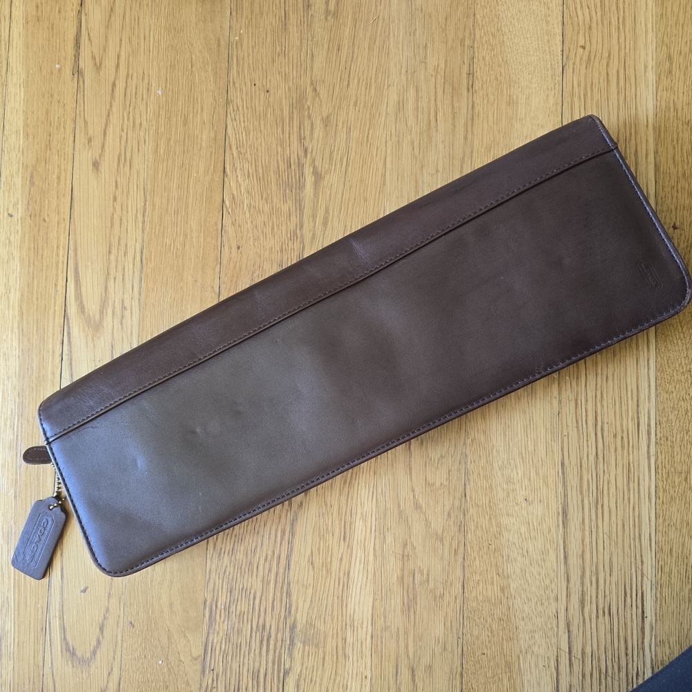 Coach Brown Leather Men's Tie Case